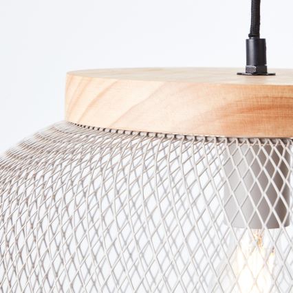 Brilliant - Pendente com cabo GIADA 1xE27/40W/230V Ø 39 cm cinza