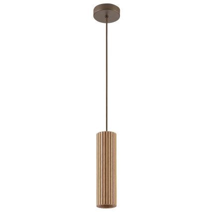 Brilliant - Pendente em cabo LAKEWOOD 1xGU10/10W/230V, diâmetro 10 cm, castanho