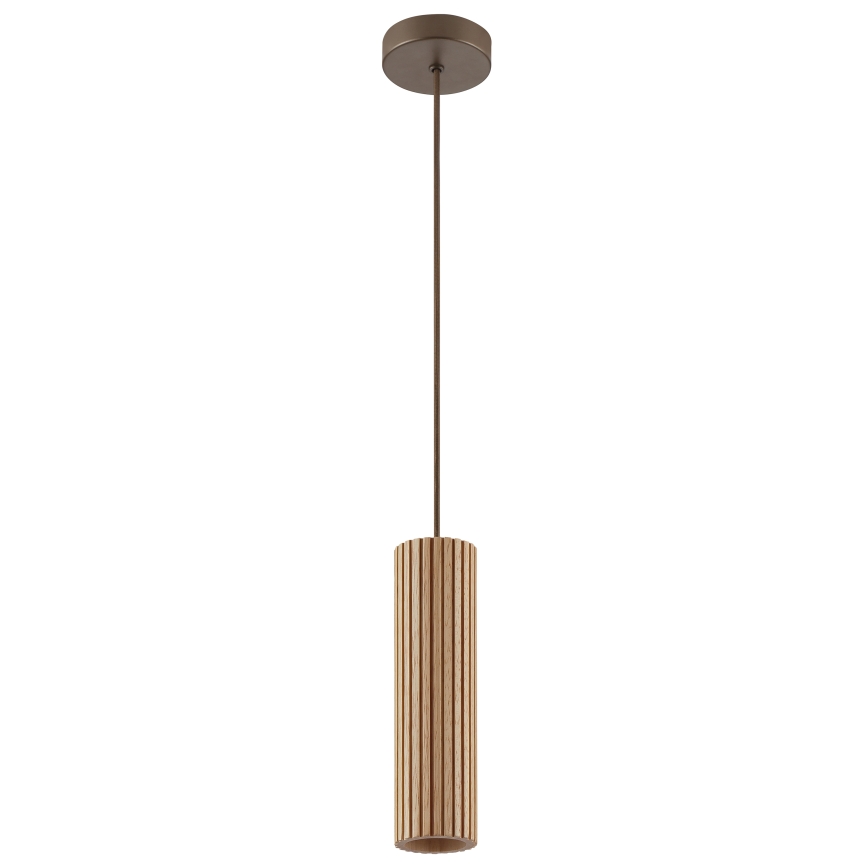 Brilliant - Pendente em cabo LAKEWOOD 1xGU10/10W/230V, diâmetro 10 cm, castanho
