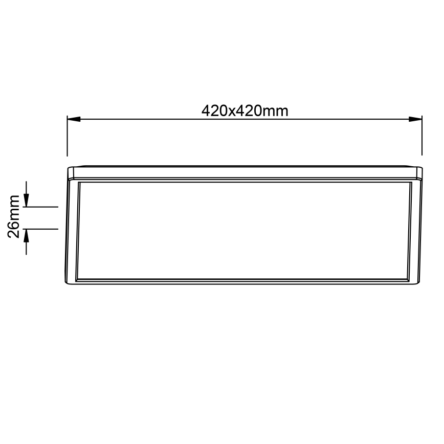 Brilliant - Plafon LED MILTON LED/24W/230V 42x42 cm branco