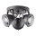 Brilliant - Spot CARMEN 3xGU10/5W/230V preto