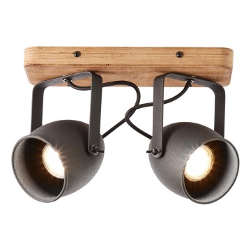 Brilliant - Spot CROWTON 2xGU10/6W/230V pinho