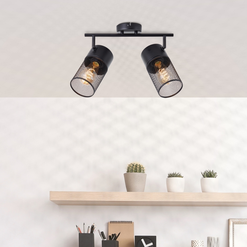 Brilliant - Spot KAMOLO 2xE27/40W/230V preto