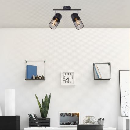 Brilliant - Spot KAMOLO 2xE27/40W/230V preto