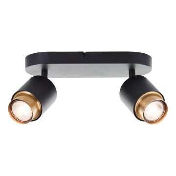 Brilliant - Spot LED COVELO 2x GU10/5W/230V preto/dourado