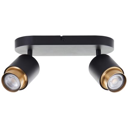 Brilliant - Spot LED COVELO 2x GU10/5W/230V preto/dourado