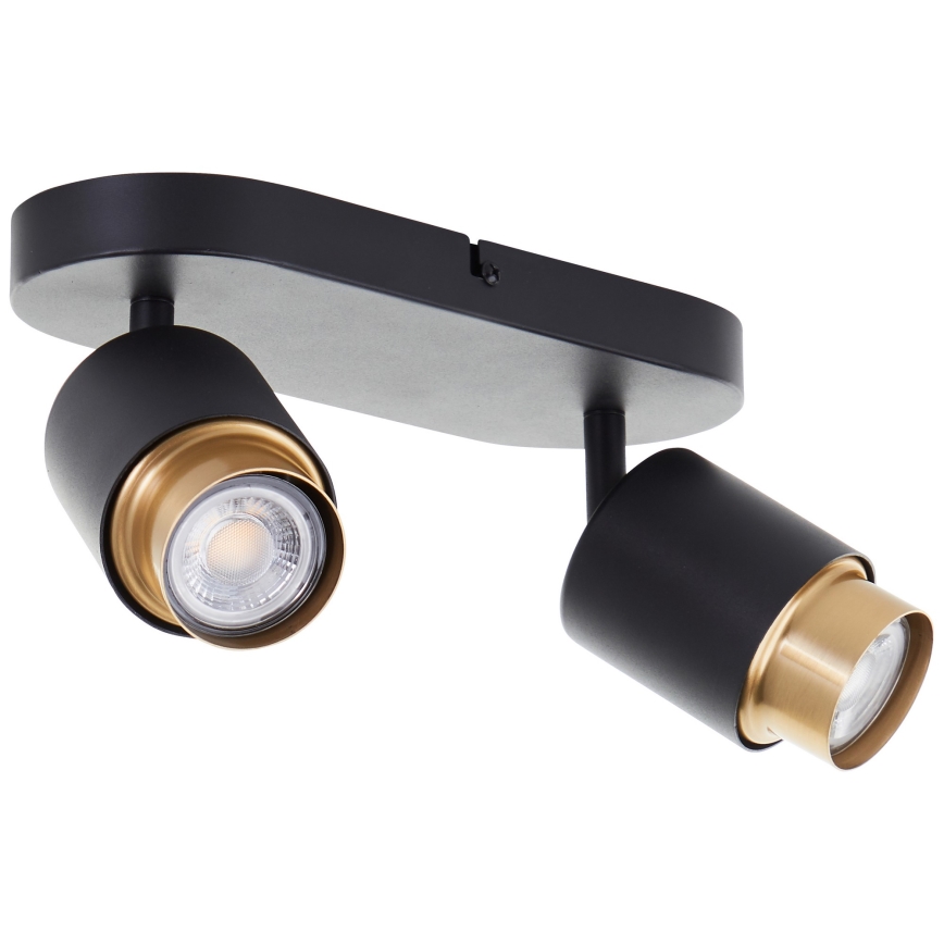 Brilliant - Spot LED COVELO 2x GU10/5W/230V preto/dourado