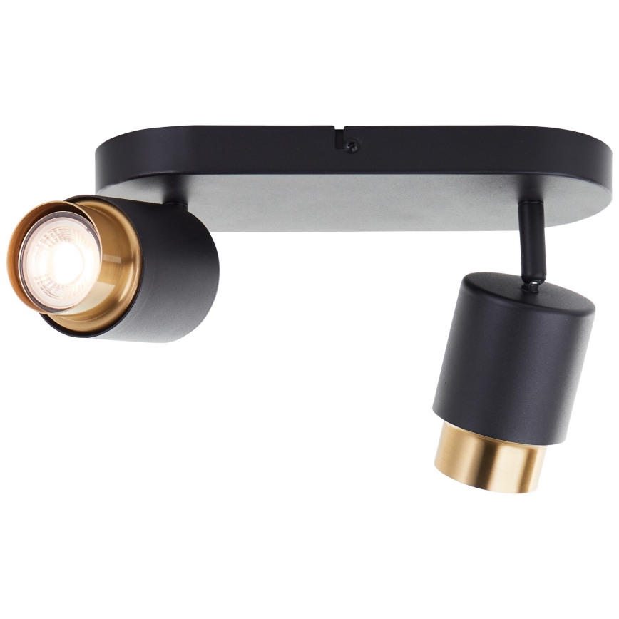 Brilliant - Spot LED COVELO 2x GU10/5W/230V preto/dourado