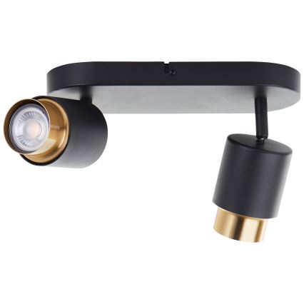 Brilliant - Spot LED COVELO 2x GU10/5W/230V preto/dourado