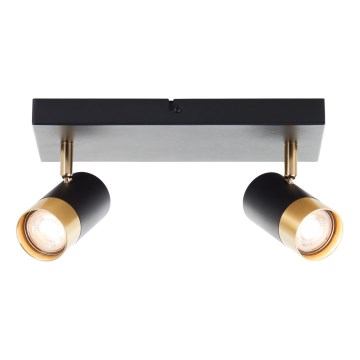 Brilliant - Spot LED VIGOLO 2xGU10/5W/230V preto/dourado