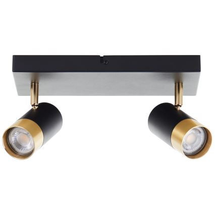 Brilliant - Spot LED VIGOLO 2xGU10/5W/230V preto/dourado