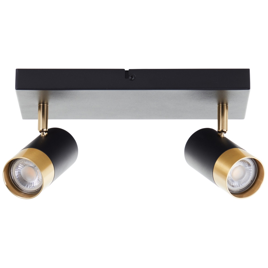 Brilliant - Spot LED VIGOLO 2xGU10/5W/230V preto/dourado