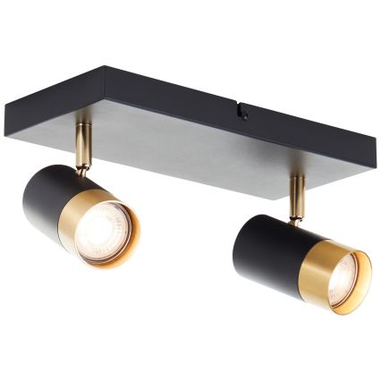 Brilliant - Spot LED VIGOLO 2xGU10/5W/230V preto/dourado