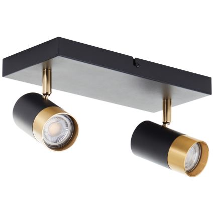Brilliant - Spot LED VIGOLO 2xGU10/5W/230V preto/dourado