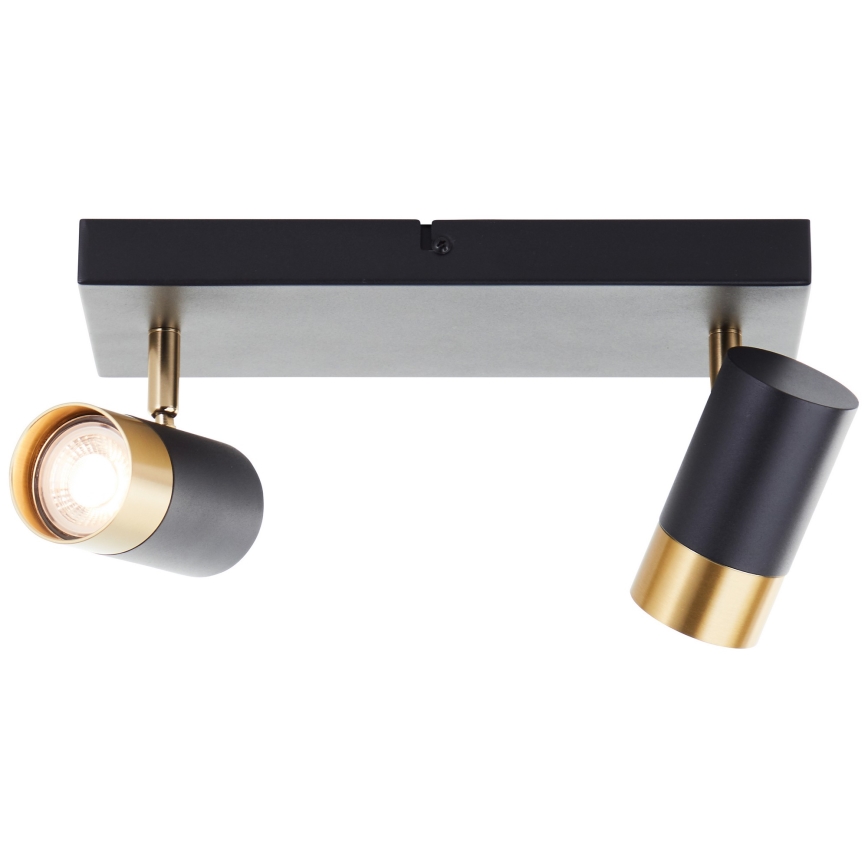 Brilliant - Spot LED VIGOLO 2xGU10/5W/230V preto/dourado