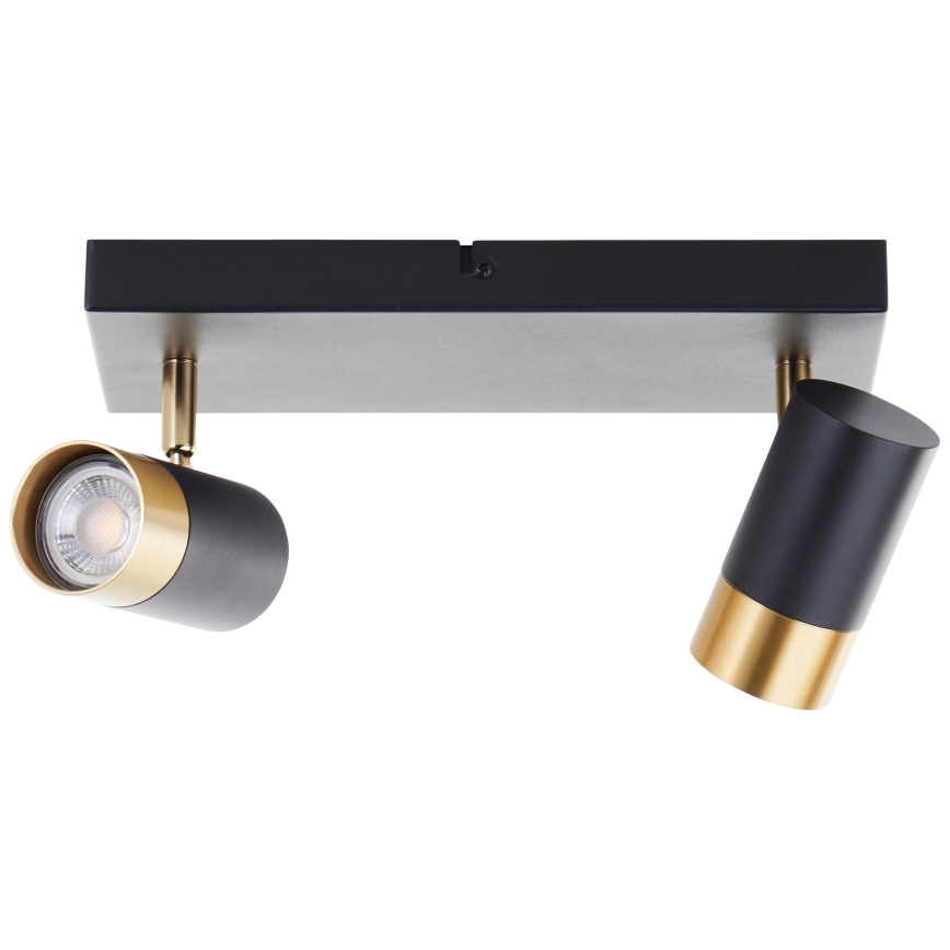 Brilliant - Spot LED VIGOLO 2xGU10/5W/230V preto/dourado