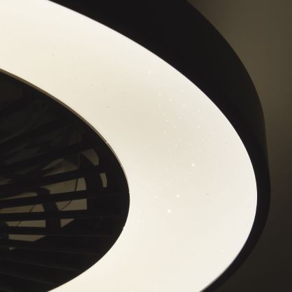 Brilliant - Ventilador de teto dimmerizável LED RGBW MAZZARO LED/24W/230V 3000-6500K diâmetro 58 cm preto + controlo remoto