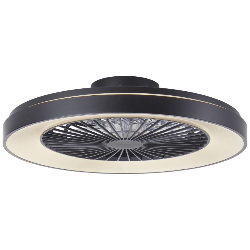 Brilliant - Ventilador de teto dimmerizável LED RGBW MAZZARO LED/24W/230V 3000-6500K diâmetro 58 cm preto + controlo remoto