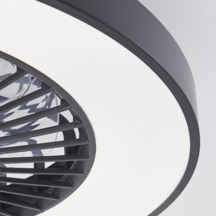 Brilliant - Ventilador de teto dimmerizável LED RGBW MAZZARO LED/24W/230V 3000-6500K diâmetro 58 cm preto + controlo remoto