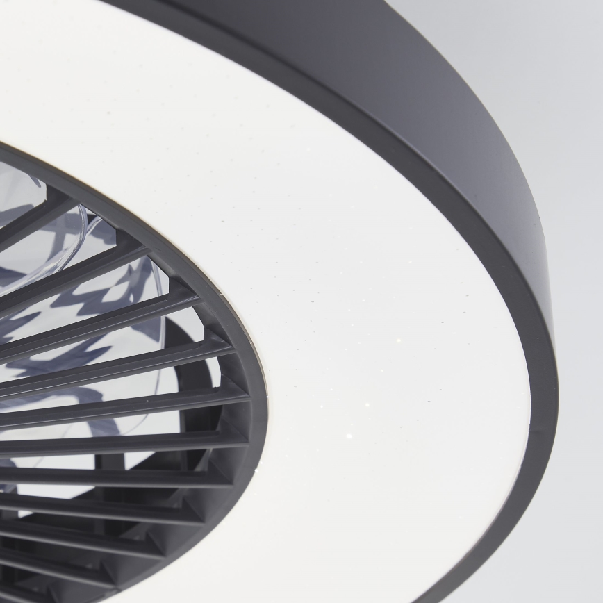 Brilliant - Ventilador de teto dimmerizável LED RGBW MAZZARO LED/24W/230V 3000-6500K diâmetro 58 cm preto + controlo remoto