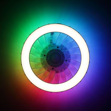 Brilliant - Ventilador de teto dimmerizável LED RGBW com luz FANORA LED/30W/230V 2700-6500K diâmetro 46 cm branco + controlo remoto