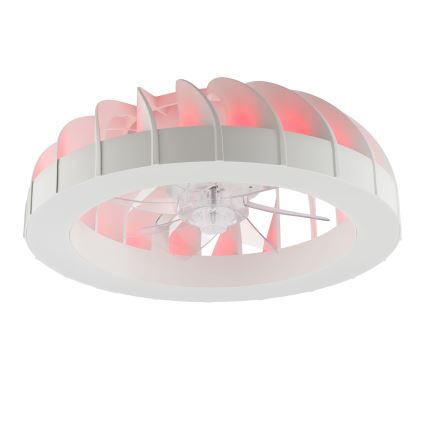 Brilliant - Ventilador de teto dimmerizável LED RGBW com luz FANORA LED/30W/230V 2700-6500K diâmetro 46 cm branco + controlo remoto