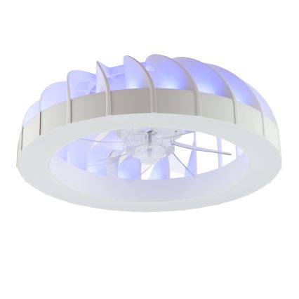 Brilliant - Ventilador de teto dimmerizável LED RGBW com luz FANORA LED/30W/230V 2700-6500K diâmetro 46 cm branco + controlo remoto