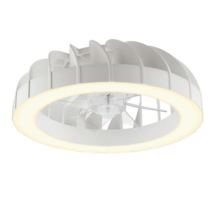 Brilliant - Ventilador de teto dimmerizável LED RGBW com luz FANORA LED/30W/230V 2700-6500K diâmetro 46 cm branco + controlo remoto