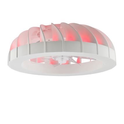 Brilliant - Ventilador de teto dimmerizável LED RGBW com luz FANORA LED/30W/230V 2700-6500K diâmetro 46 cm branco + controlo remoto