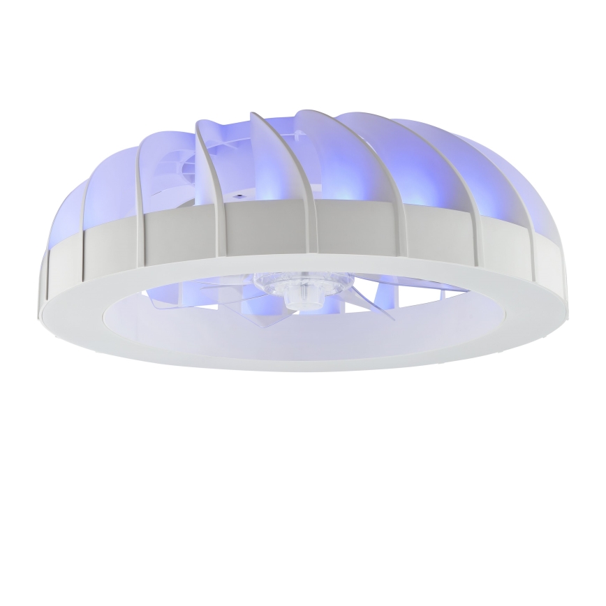 Brilliant - Ventilador de teto dimmerizável LED RGBW com luz FANORA LED/30W/230V 2700-6500K diâmetro 46 cm branco + controlo remoto