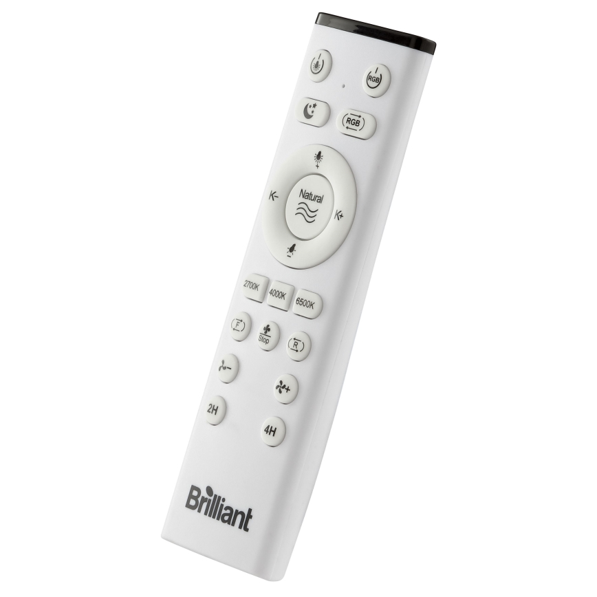Brilliant - Ventilador de teto dimmerizável LED RGBW com luz FANORA LED/30W/230V 2700-6500K diâmetro 46 cm branco + controlo remoto