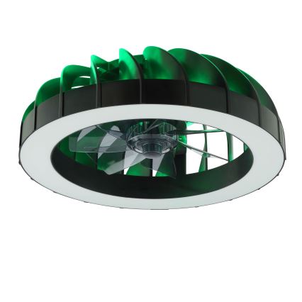 Brilliant - Ventilador de teto dimmerizável LED RGBW com luz FANORA LED/30W/230V 2700-6500K diâmetro 46 cm preto + controlo remoto