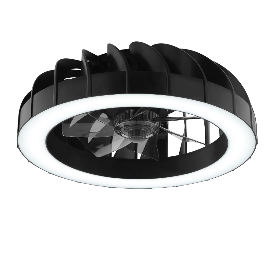 Brilliant - Ventilador de teto dimmerizável LED RGBW com luz FANORA LED/30W/230V 2700-6500K diâmetro 46 cm preto + controlo remoto