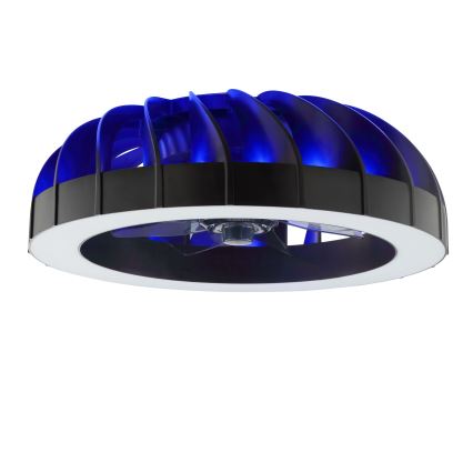 Brilliant - Ventilador de teto dimmerizável LED RGBW com luz FANORA LED/30W/230V 2700-6500K diâmetro 46 cm preto + controlo remoto