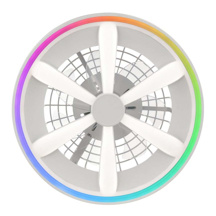 Brilliant - Ventilador de teto LED RGBW regulável com luz GAIANO LED/48W/230V 2700-6500K branco + controlo remoto