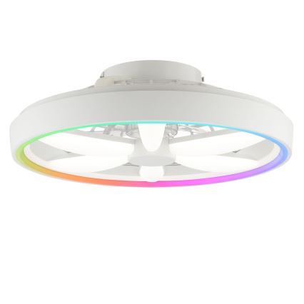 Brilliant - Ventilador de teto LED RGBW regulável com luz GAIANO LED/48W/230V 2700-6500K branco + controlo remoto