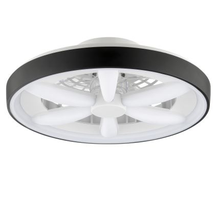 Brilliant - Ventilador de teto dimmerizável LED RGBW com luz GAIANO LED/48W/230V 2700-6500K preto + controlo remoto