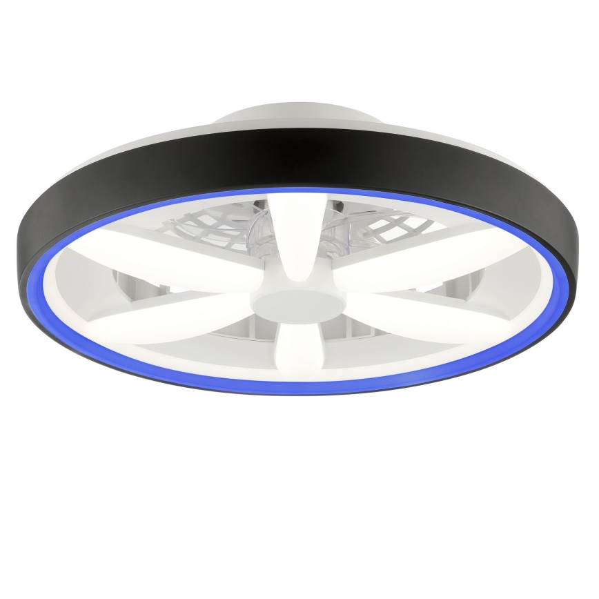 Brilliant - Ventilador de teto dimmerizável LED RGBW com luz GAIANO LED/48W/230V 2700-6500K preto + controlo remoto