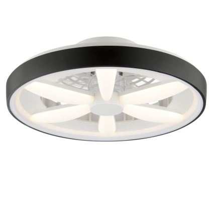 Brilliant - Ventilador de teto dimmerizável LED RGBW com luz GAIANO LED/48W/230V 2700-6500K preto + controlo remoto