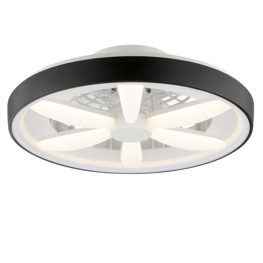 Brilliant - Ventilador de teto dimmerizável LED RGBW com luz GAIANO LED/48W/230V 2700-6500K preto + controlo remoto