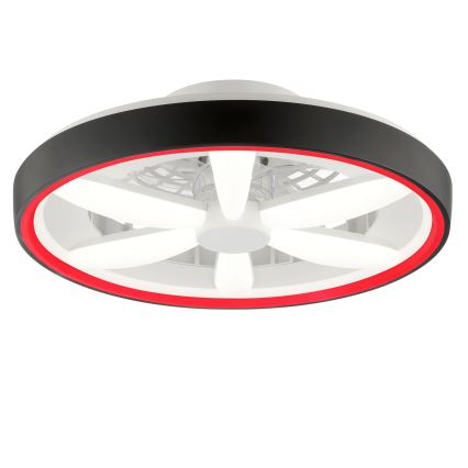 Brilliant - Ventilador de teto dimmerizável LED RGBW com luz GAIANO LED/48W/230V 2700-6500K preto + controlo remoto