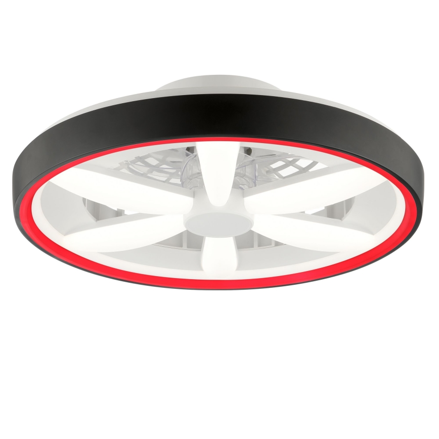 Brilliant - Ventilador de teto dimmerizável LED RGBW com luz GAIANO LED/48W/230V 2700-6500K preto + controlo remoto