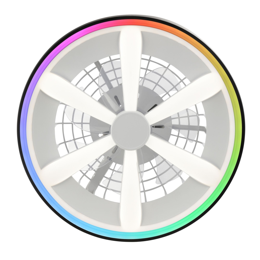 Brilliant - Ventilador de teto dimmerizável LED RGBW com luz GAIANO LED/48W/230V 2700-6500K preto + controlo remoto