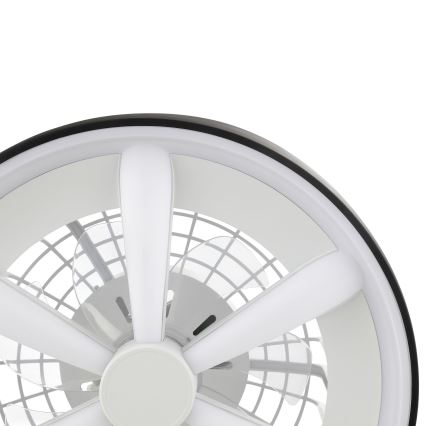 Brilliant - Ventilador de teto dimmerizável LED RGBW com luz GAIANO LED/48W/230V 2700-6500K preto + controlo remoto