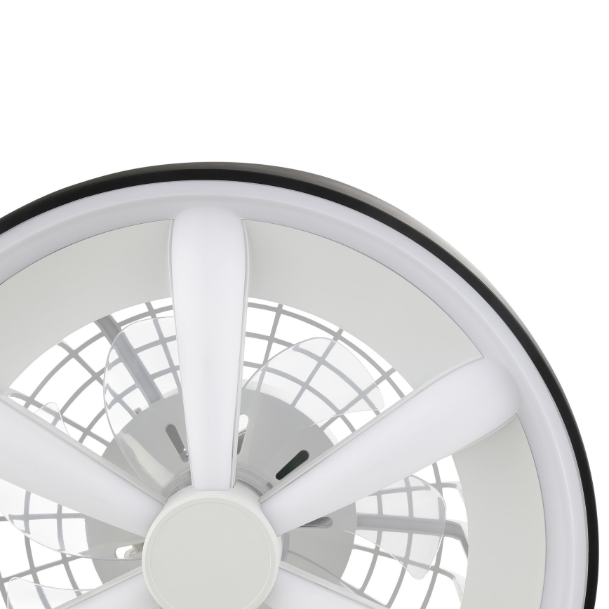 Brilliant - Ventilador de teto dimmerizável LED RGBW com luz GAIANO LED/48W/230V 2700-6500K preto + controlo remoto