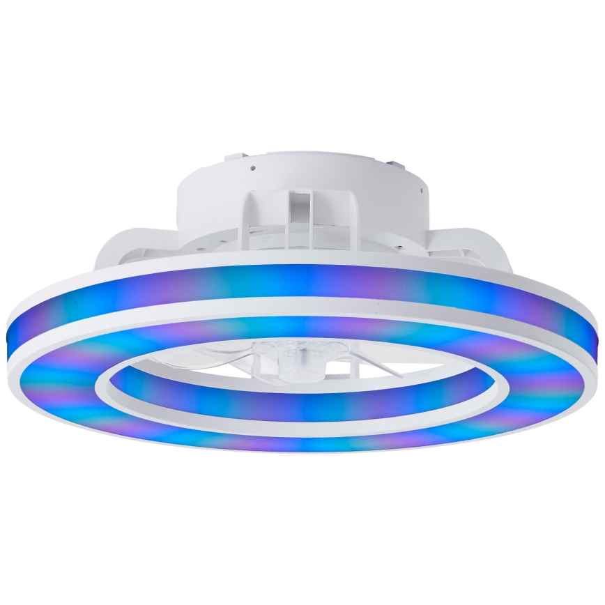 Brilliant - Ventoinha de teto LED RGBW regulável MONDELLO LED/26W/230V 2700-6500K diâmetro 41,5 cm branco + comando