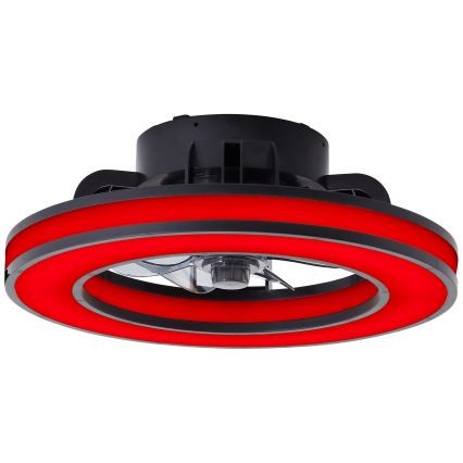Brilliant - Ventoinha de teto LED RGBW regulável MONDELLO LED/26W/230V 2700-6500K diâmetro 41 cm preto + comando