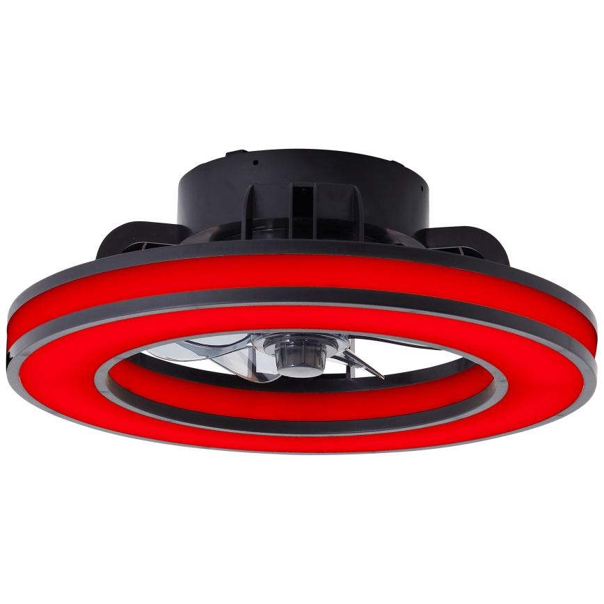 Brilliant - Ventoinha de teto LED RGBW regulável MONDELLO LED/26W/230V 2700-6500K diâmetro 41 cm preto + comando