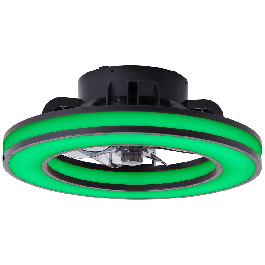 Brilliant - Ventoinha de teto LED RGBW regulável MONDELLO LED/26W/230V 2700-6500K diâmetro 41 cm preto + comando