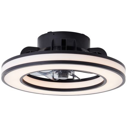 Brilliant - Ventoinha de teto LED RGBW regulável MONDELLO LED/26W/230V 2700-6500K diâmetro 41 cm preto + comando